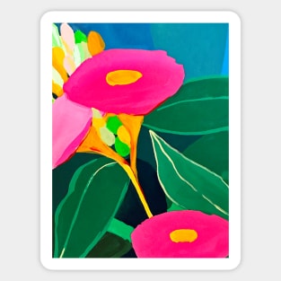 Pink Gum Flowers by Leah Gay Sticker